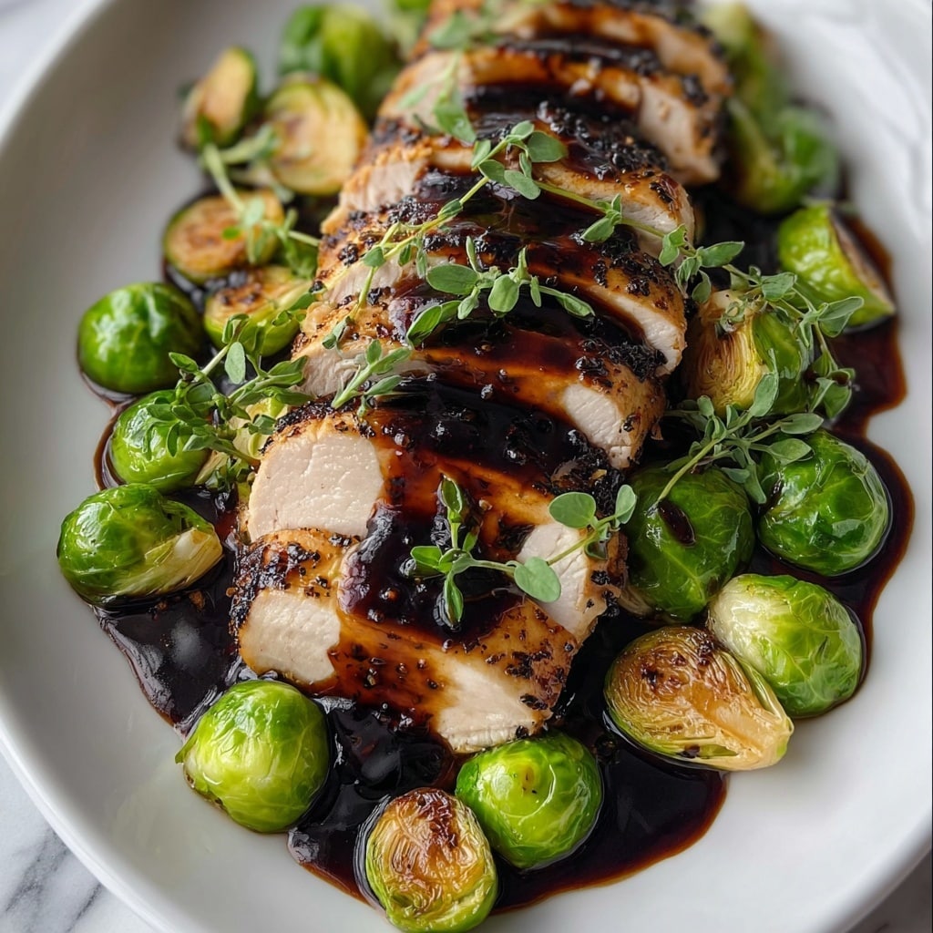 Balsamic Glazed Brussels & Chicken Recipe