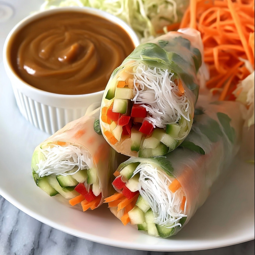 Veggie Spring Rolls with Peanut Sauce: 5 Tasty Secrets Recipe - Recipe Image