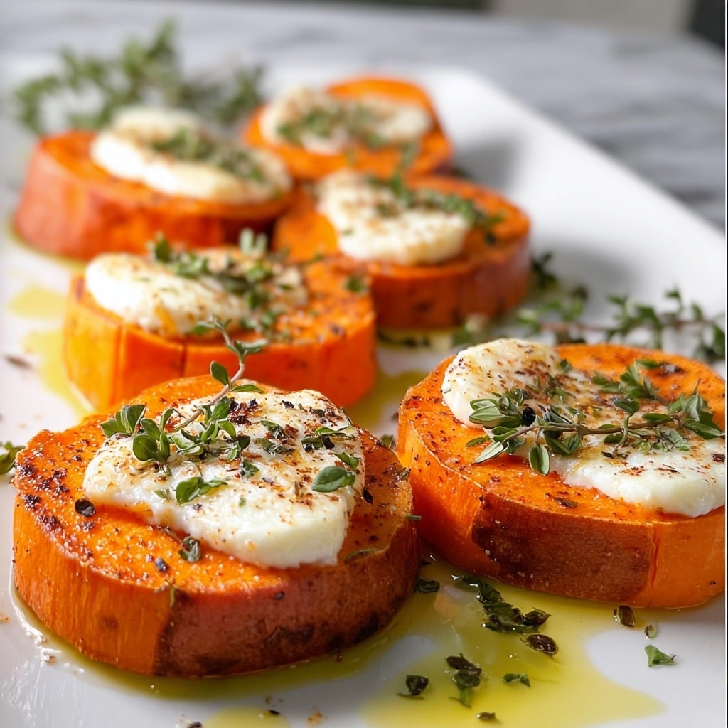 Sweet Potato Rounds with Goat Cheese: 5 Irresistible Bites Recipe - Recipe Image