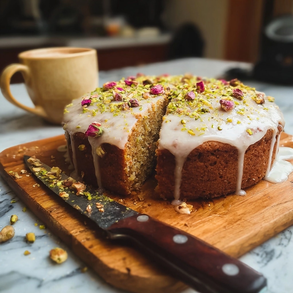 Persian Orange Pistachio Date Cake with Rosewater Glaze Recipe - Recipe Image