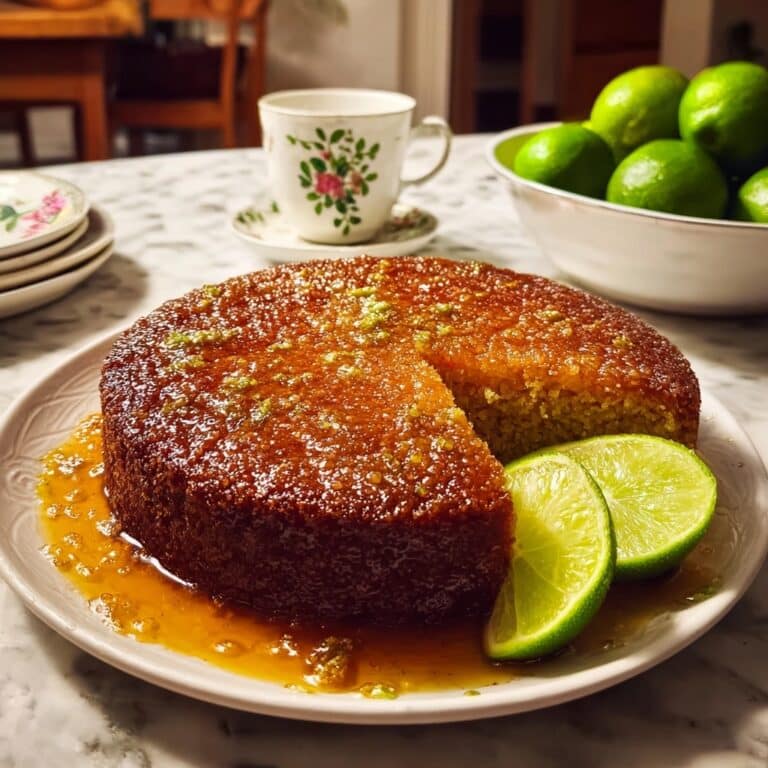 Coconut Semolina Cake with Yogurt and Lime Recipe