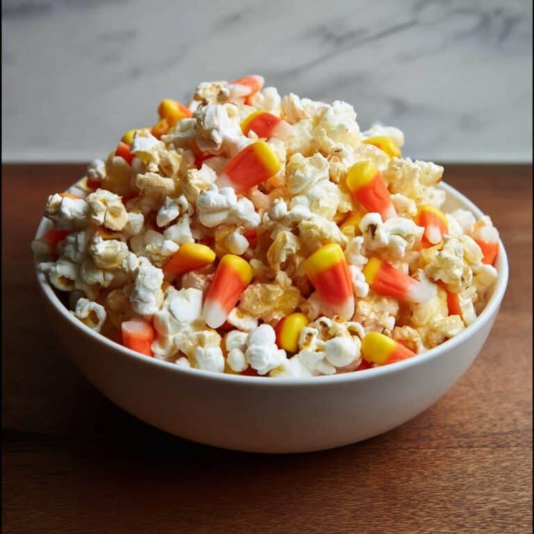 Halloween Candy Corn Popcorn Recipe