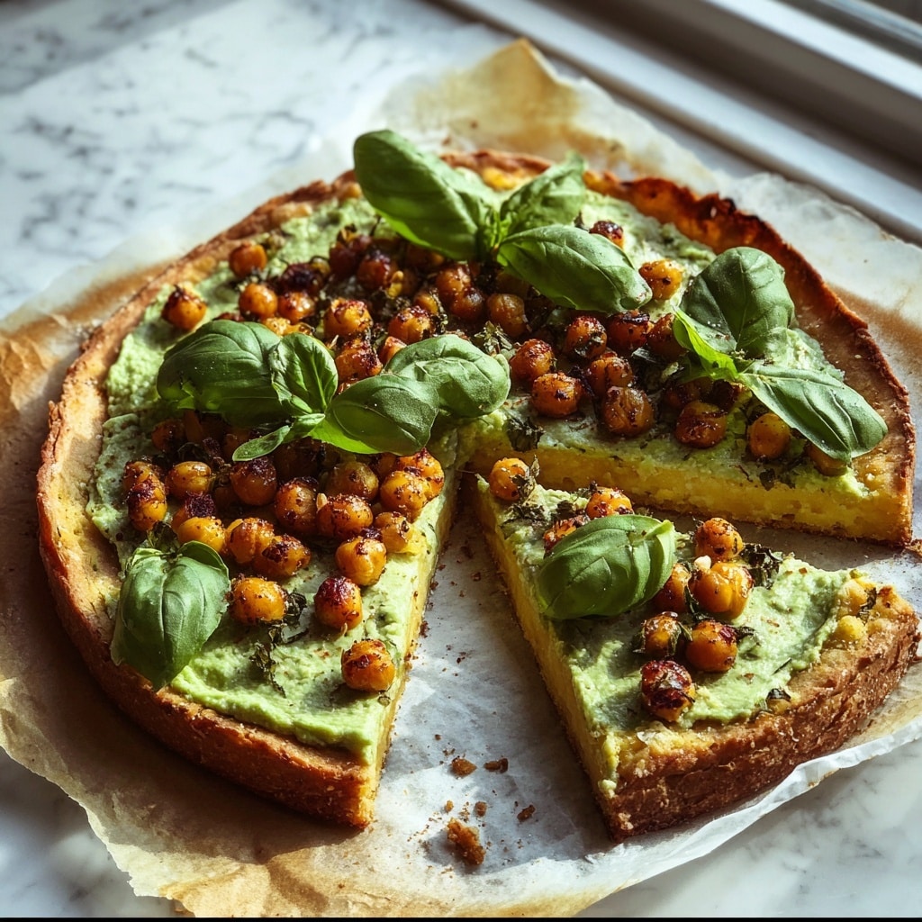 Avocado Chickpea Pizza Vegan Gluten-Free Recipe - Recipe Image