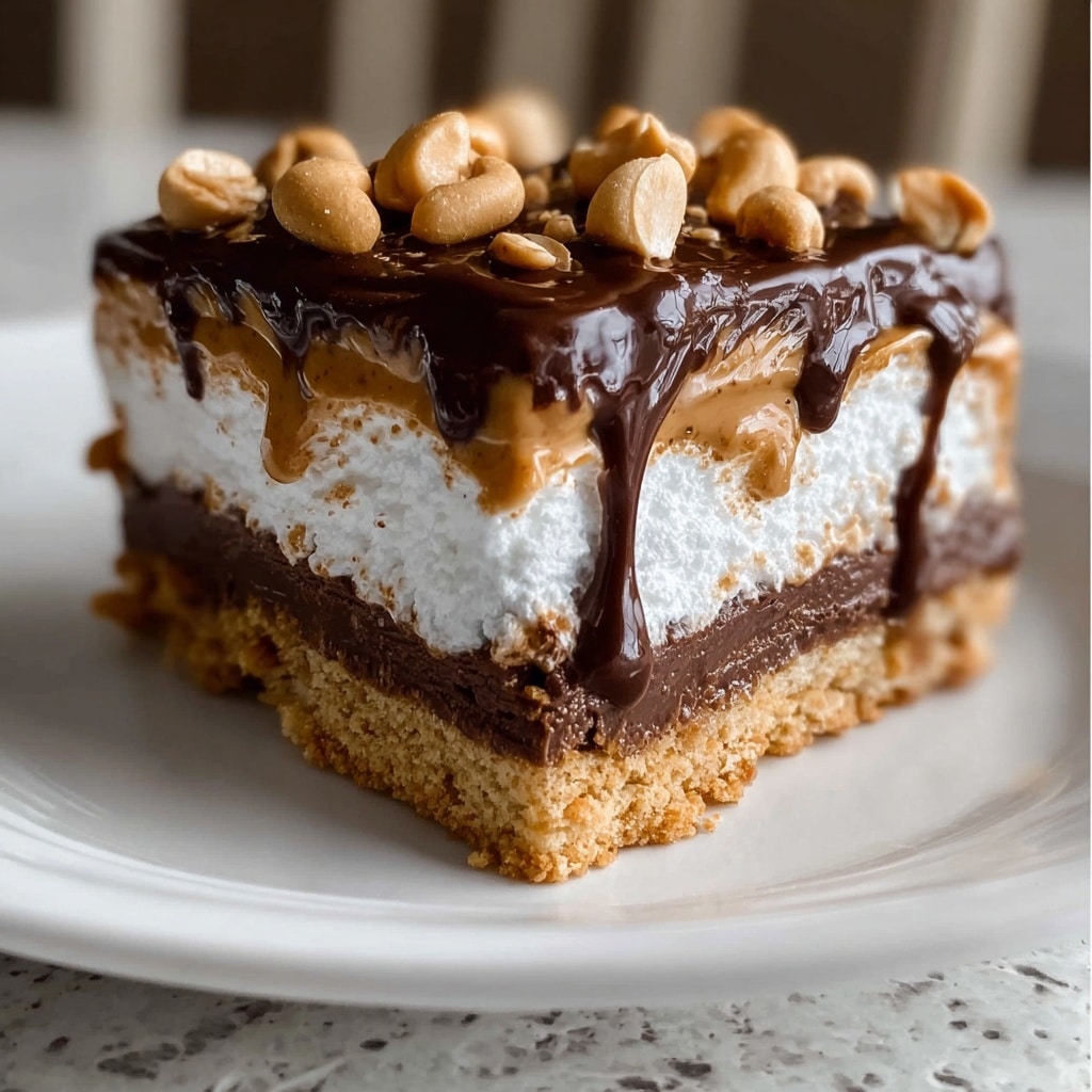 No Bake Peanut Butter Chocolate Lasagna: 5 Comforting Layers Recipe - Recipe Image