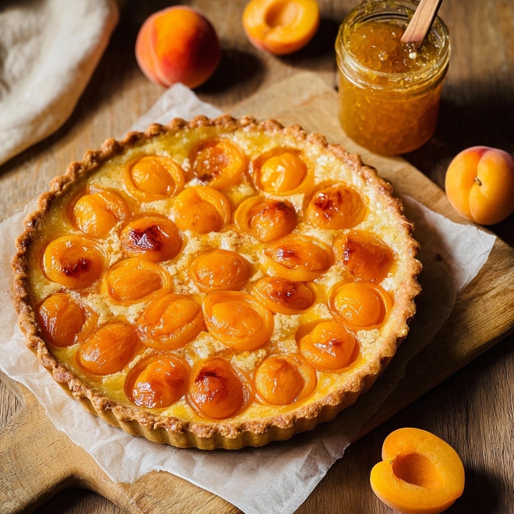 Vegan Apricot Tart with Frangipane and Golden Glaze Recipe - Recipe Image