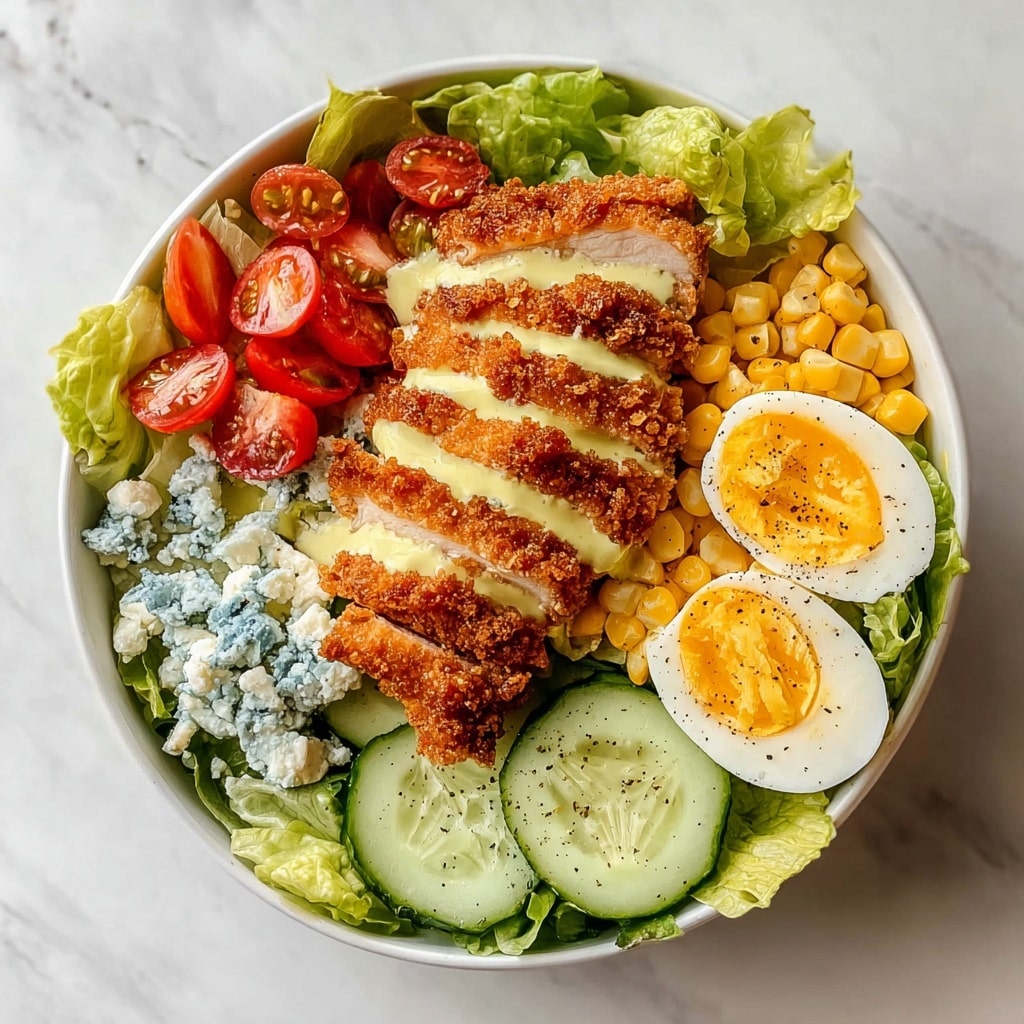 Crusted Chicken Cobb Salad with Honey Mustard Dressing Recipe - Recipe Image