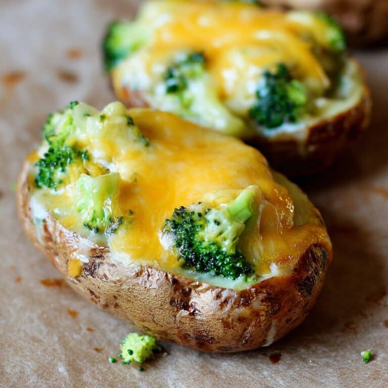 Cheesy Broccoli Twice-Baked Potatoes Recipe