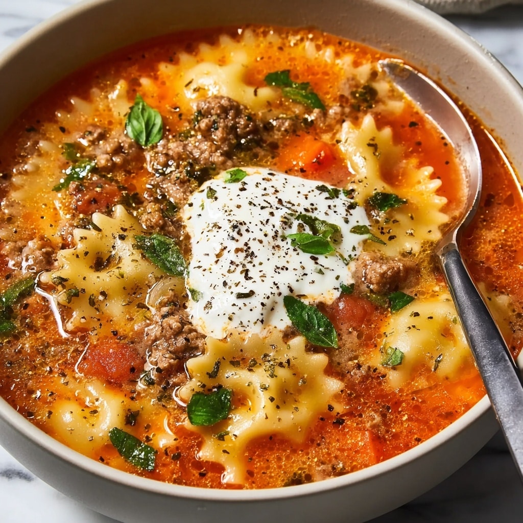 Delicious Easy Lasagna Soup Recipe - Recipe Image