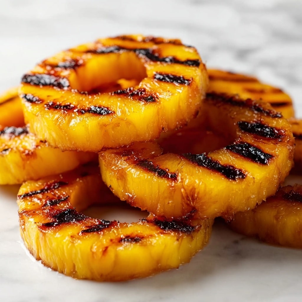 Grilled Pineapple Slices with Cinnamon Honey Glaze Recipe - Recipe Image