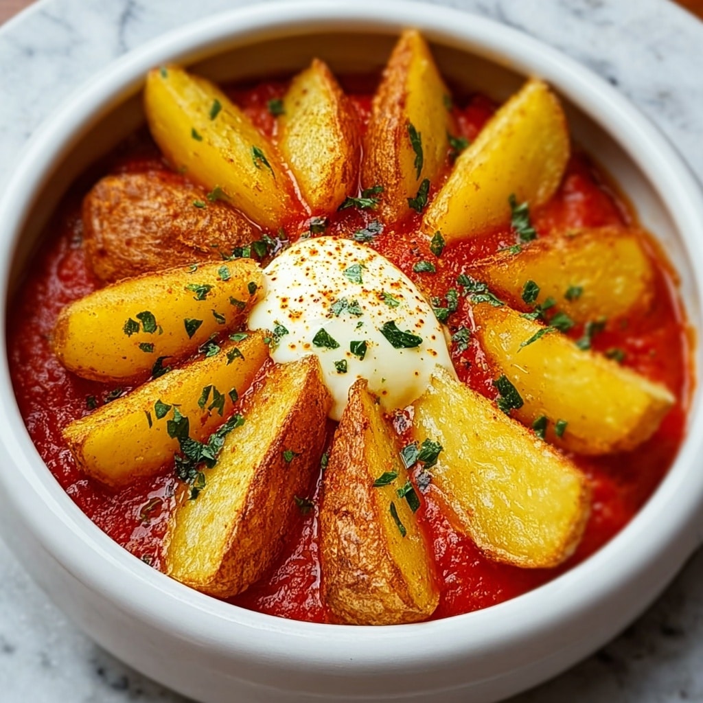 Spanish Patatas Bravas: Crispy Fries with Smoky Tomato and Garlic Aioli Recipe - Recipe Image
