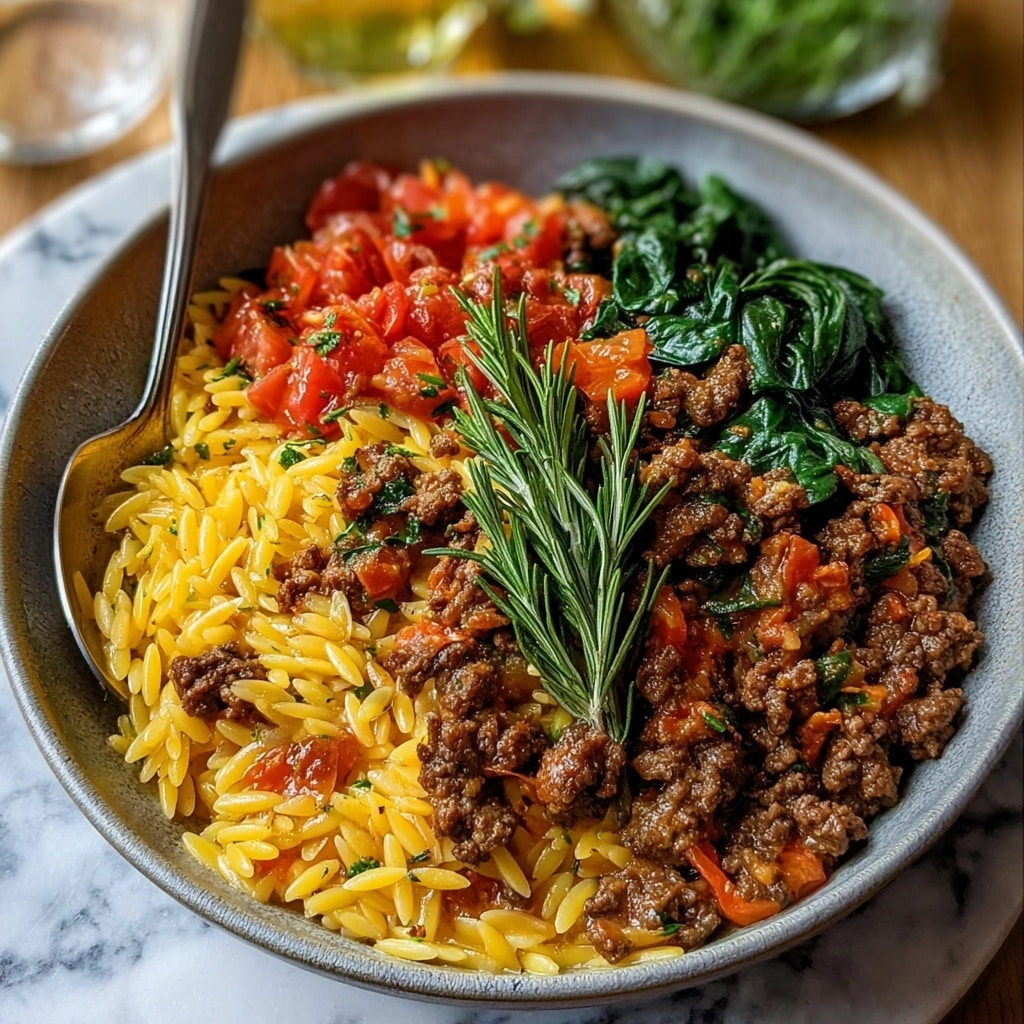 Ground Beef Orzo: A Delicious and Easy One-Pan Recipe - Recipe Image