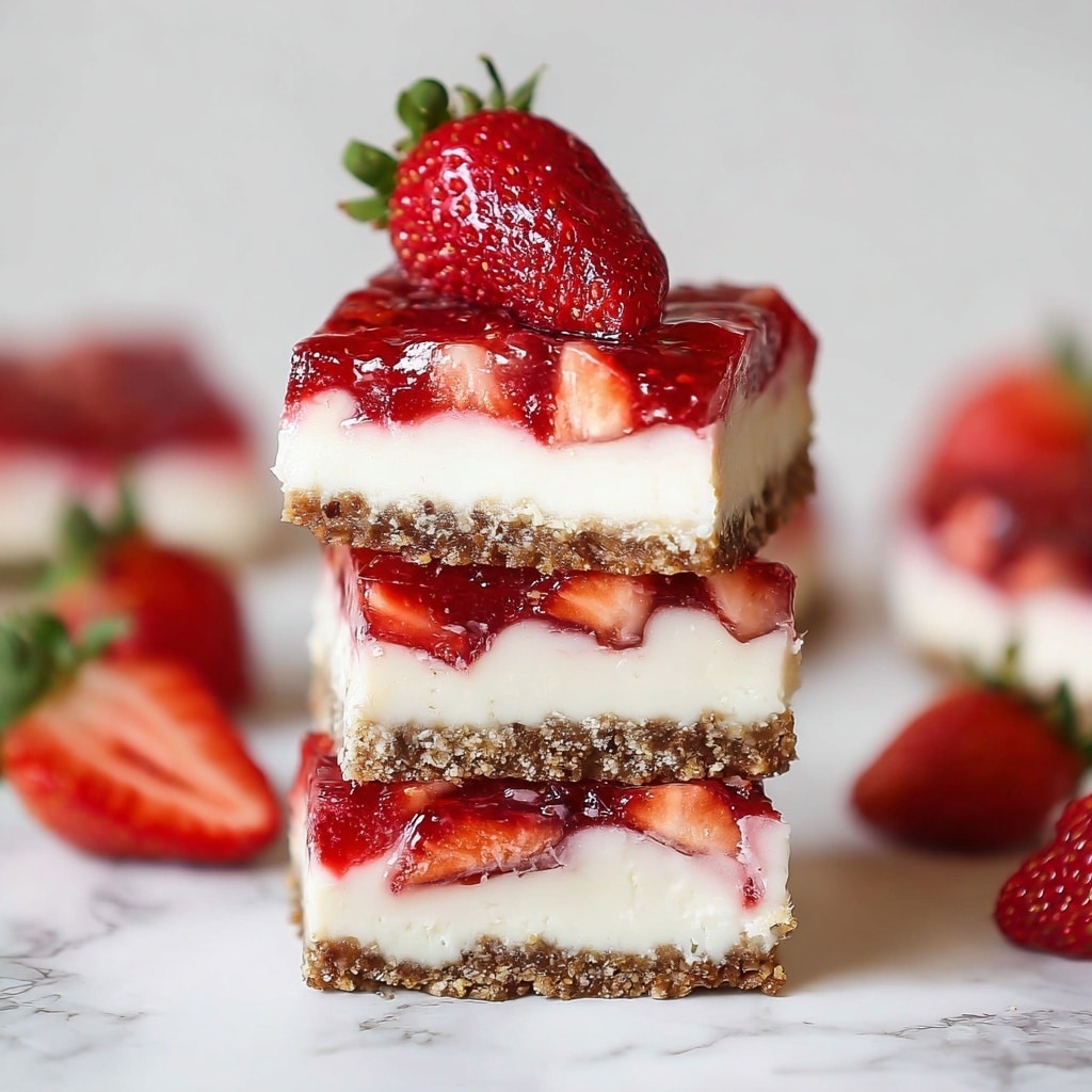 Gluten-Free Strawberry Cheesecake Bars Recipe - Recipe Image