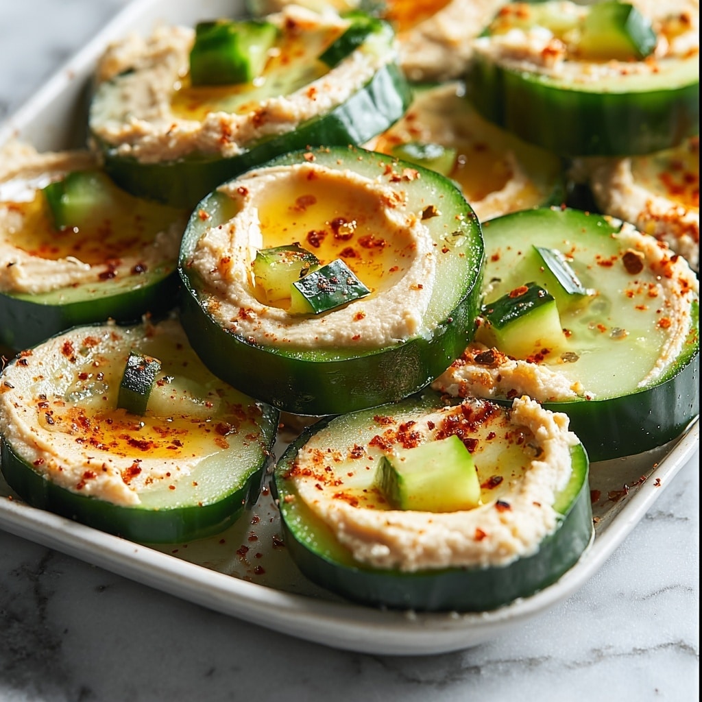 Cool Cucumber Hummus Bites Recipe - Recipe Image