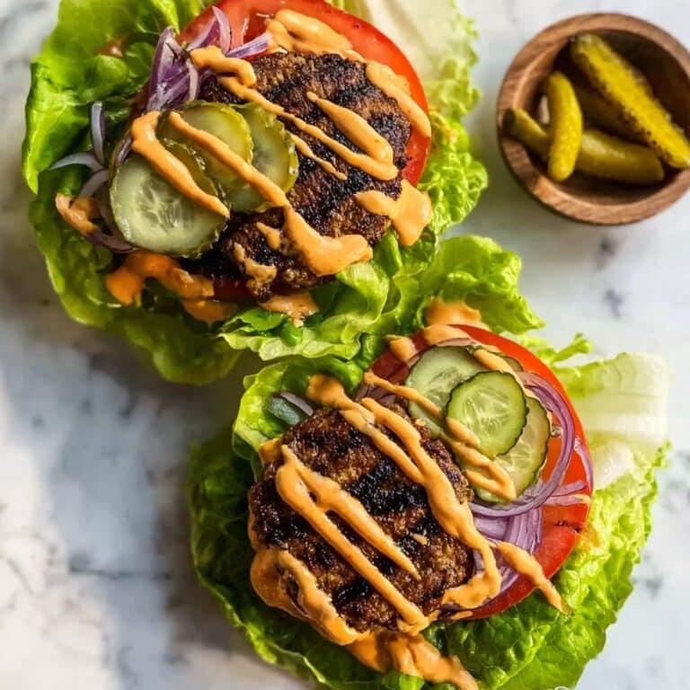 Low Carb Burger Lettuce Wraps Recipe