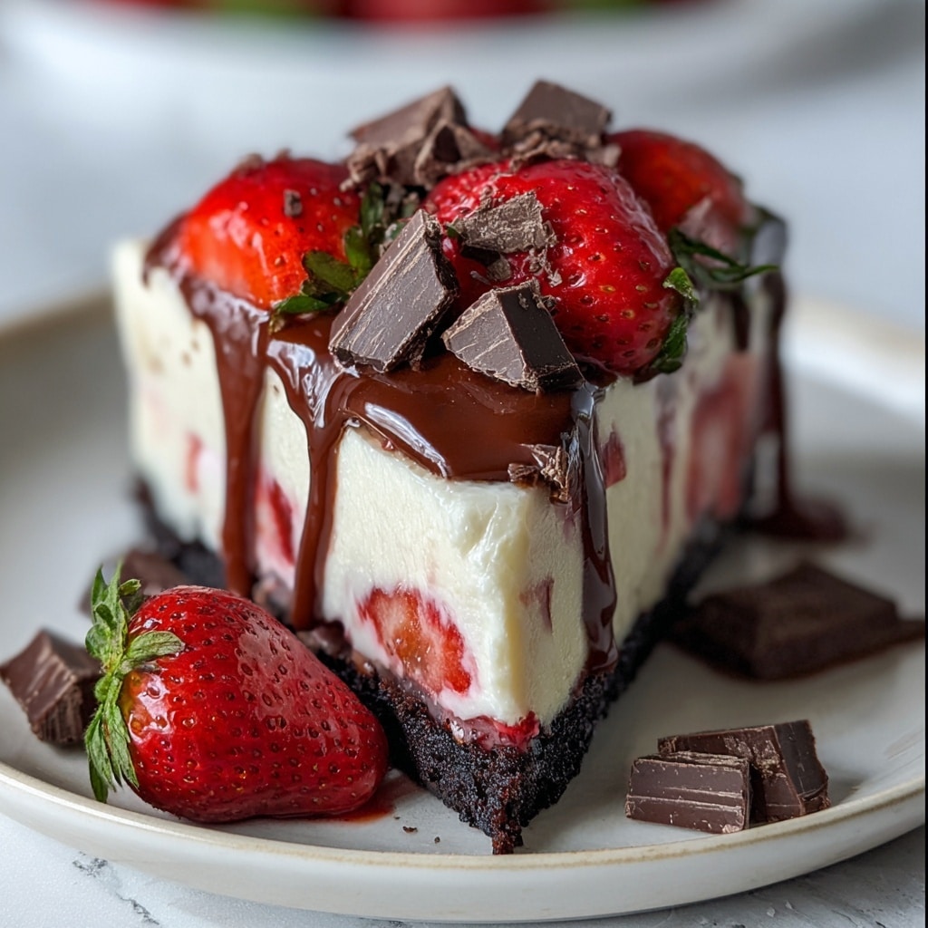 Chocolate Strawberry Cheesecake Recipe - Recipe Image
