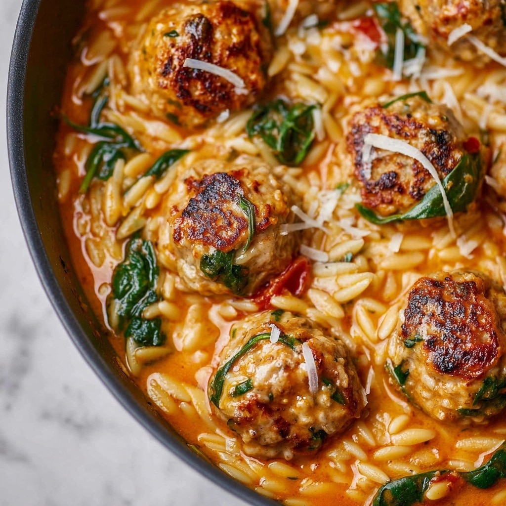 Marry Me Chicken Meatballs with Risoni Recipe