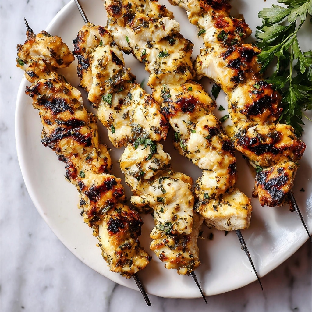Garlic Parmesan Chicken Kebabs Recipe - Recipe Image