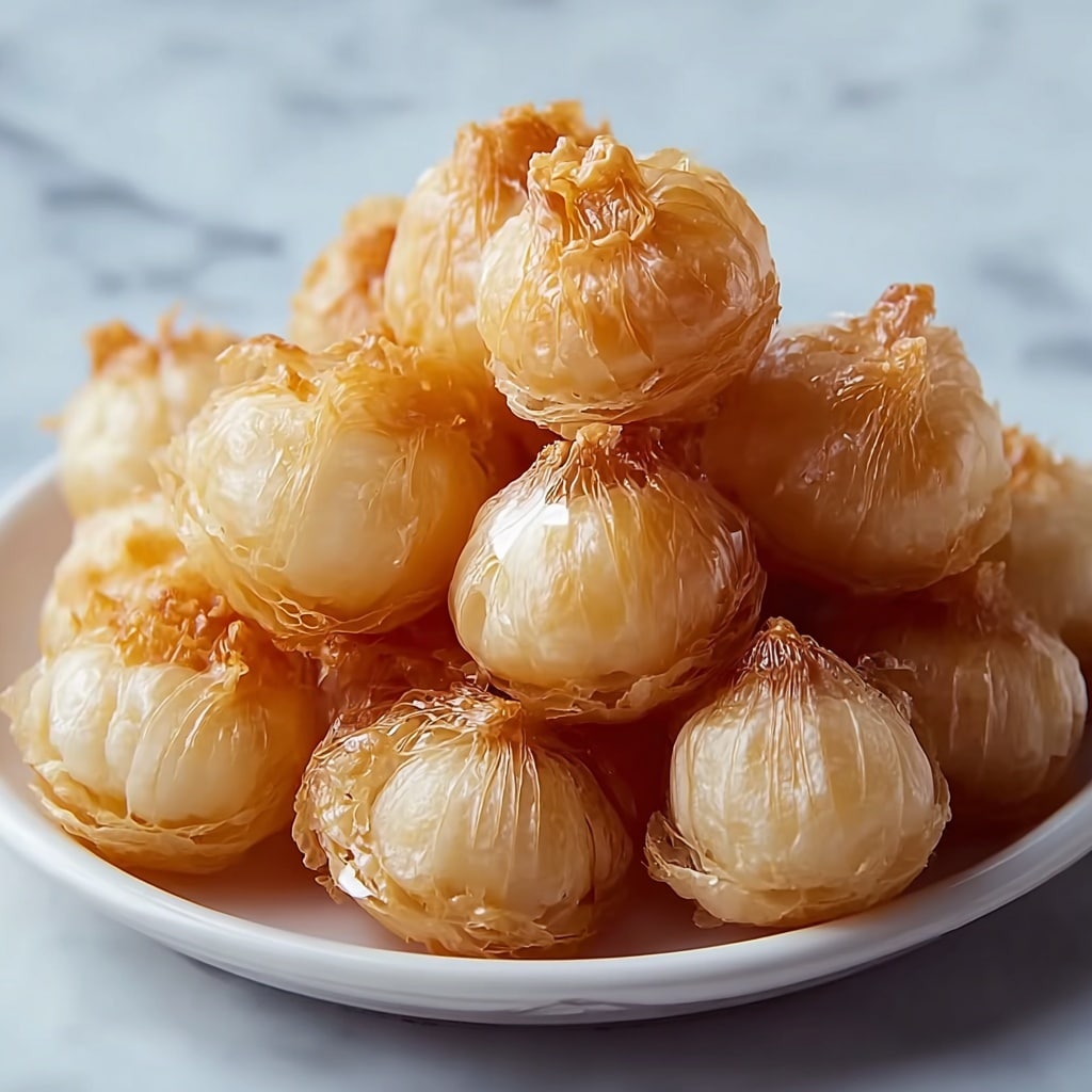 Crispy Bite-Sized Blooming Onions with Zesty Buttermilk Ranch Dip Recipe - Recipe Image