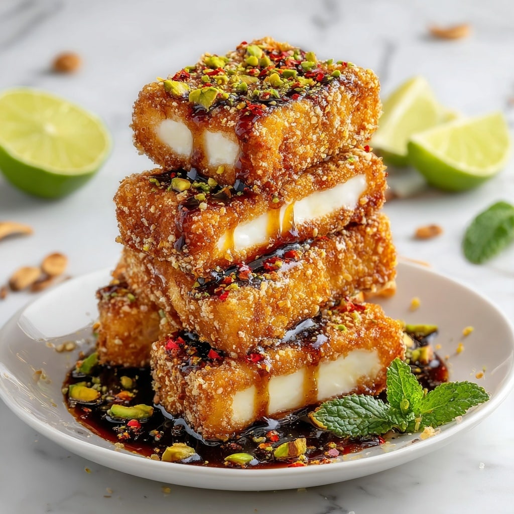 Swicy Pistachio Halloumi with Lime Glaze Recipe - Recipe Image