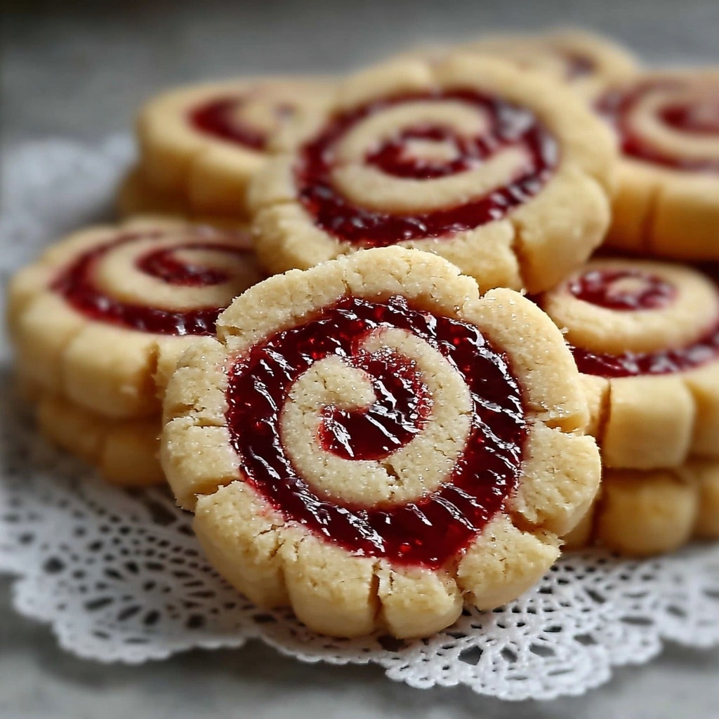 Raspberry Swirl Shortbread Cookies Recipe - Recipe Image