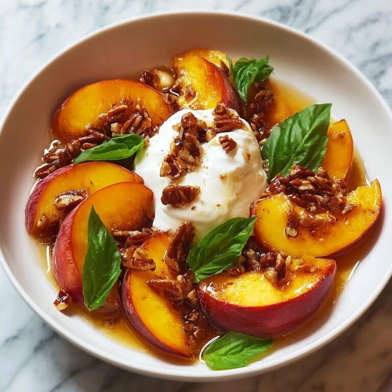 Peach & Burrata Caprese Recipe