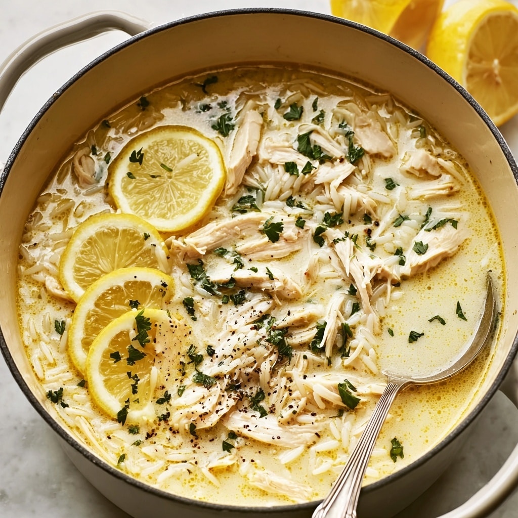 Avgolemono (Greek Egg and Lemon Soup) Recipe - Recipe Image