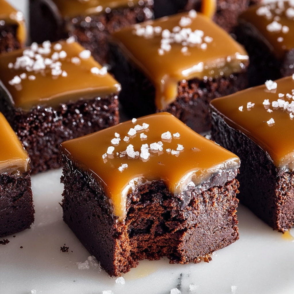 Pretzel Bottom Caramel Brownies Recipe - Recipe Image