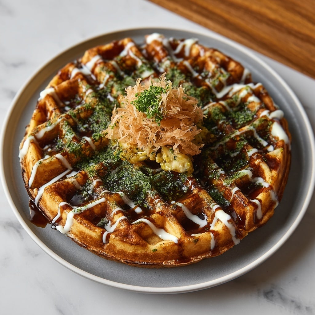 Osaka Okonomiyaki Waffles: A Crispy Tokyo-Style Fusion Recipe - Recipe Image