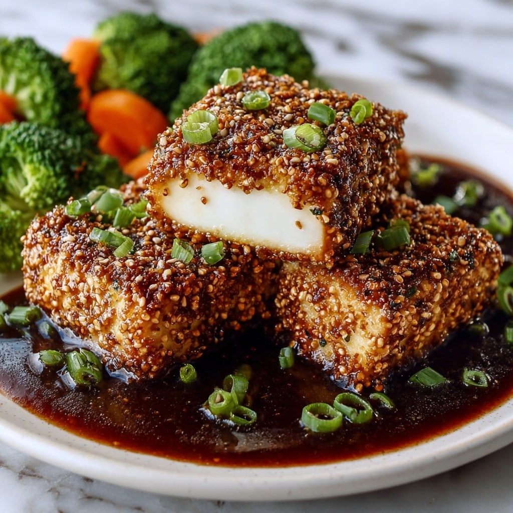 Miso Tofu Steaks with Sesame Crust Recipe - Recipe Image