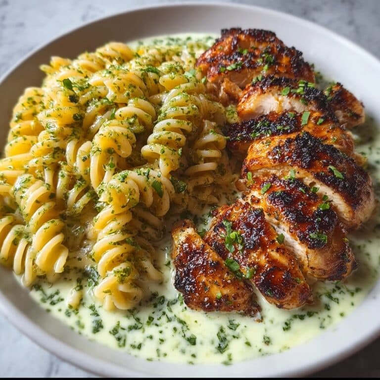 Creamy Garlic Parmesan Chicken with Cheesy Twisted Pasta Recipe