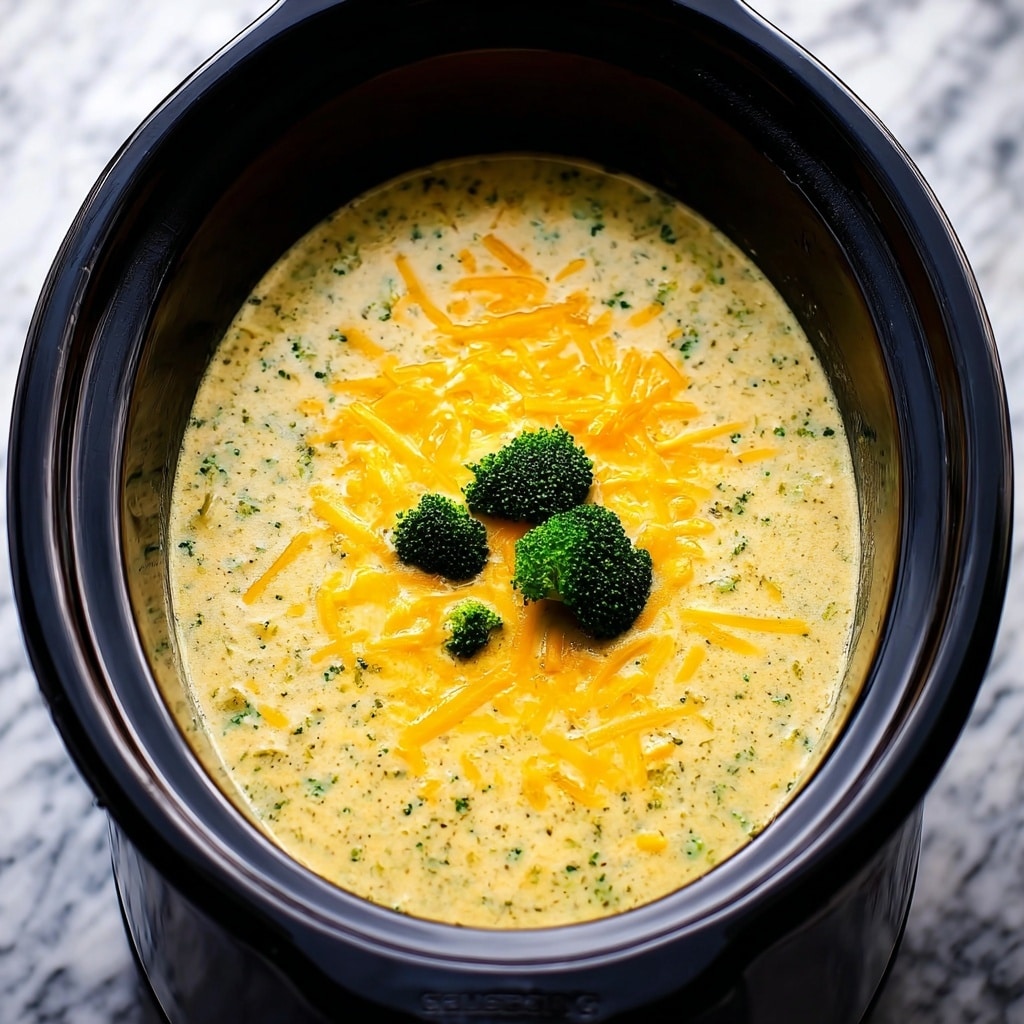 Slow Cooker Broccoli Cheese Soup Recipe - Recipe Image