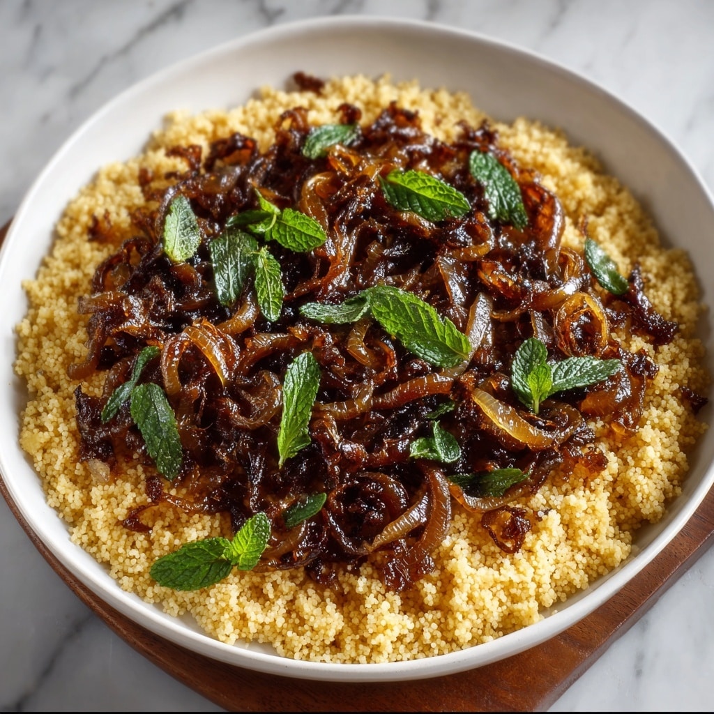 Caramelized Onion & Mint Bulgur Pilaf Recipe - Recipe Image