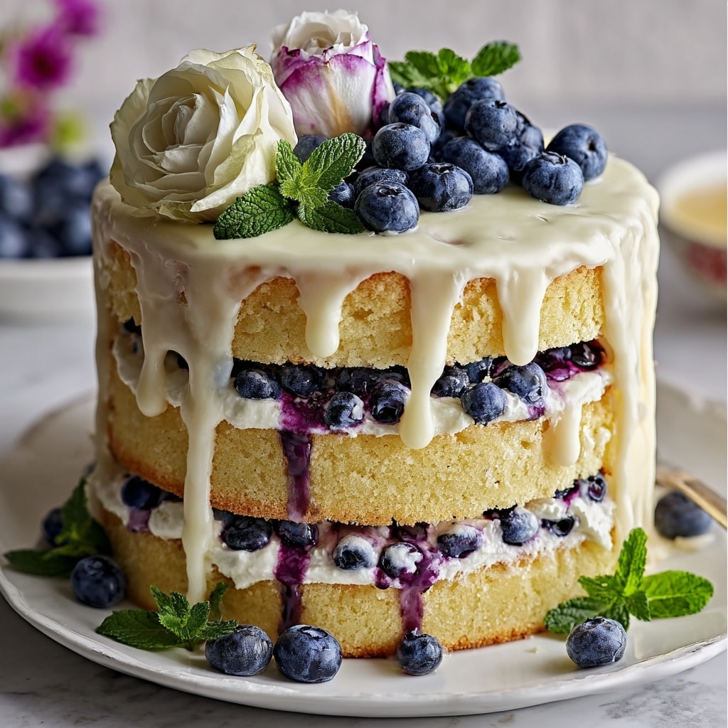Dreamy Blueberry Shortcake Cake Recipe - Recipe Image