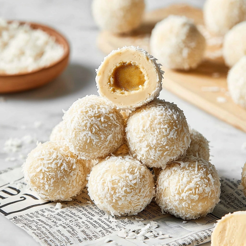 Vegan Raffaello Coconut Truffles Recipe - Recipe Image