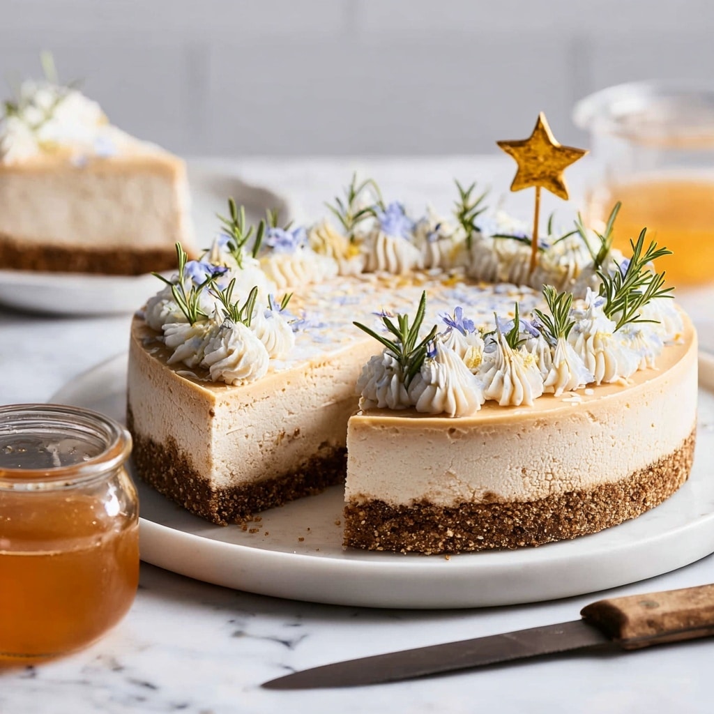 Vegan Eggnog Cheesecake Recipe - Recipe Image