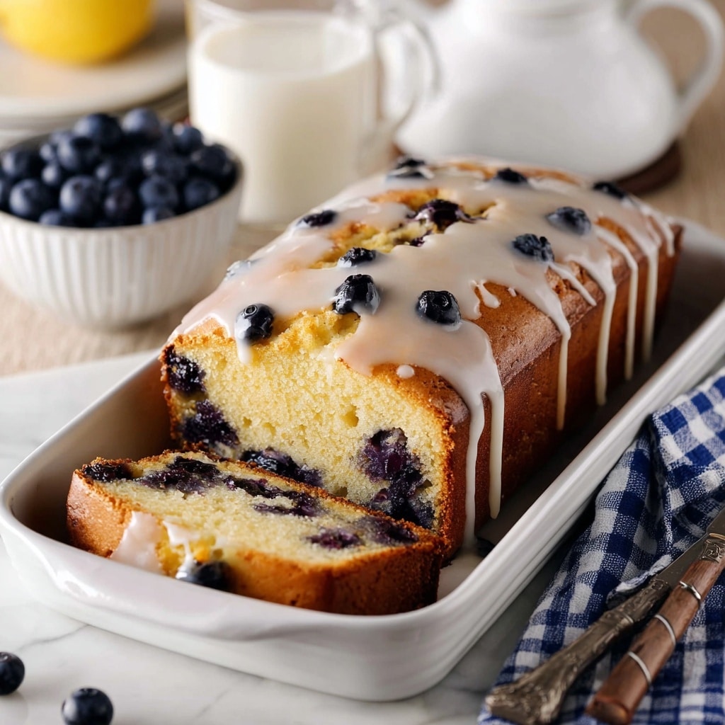 Blueberry Bread with Lemon Glaze Recipe - Recipe Image