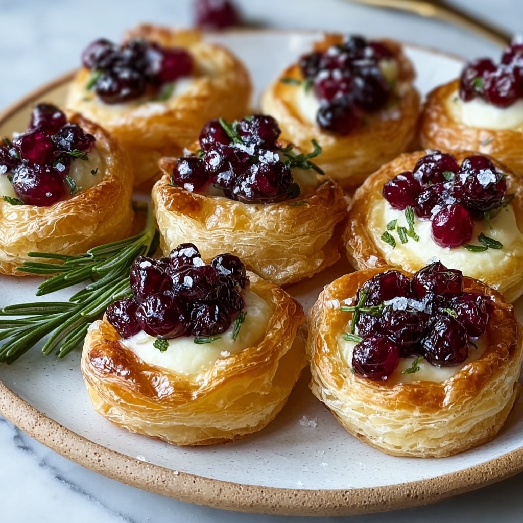 Brie & Cranberry Pastry Bites Recipe - Recipe Image