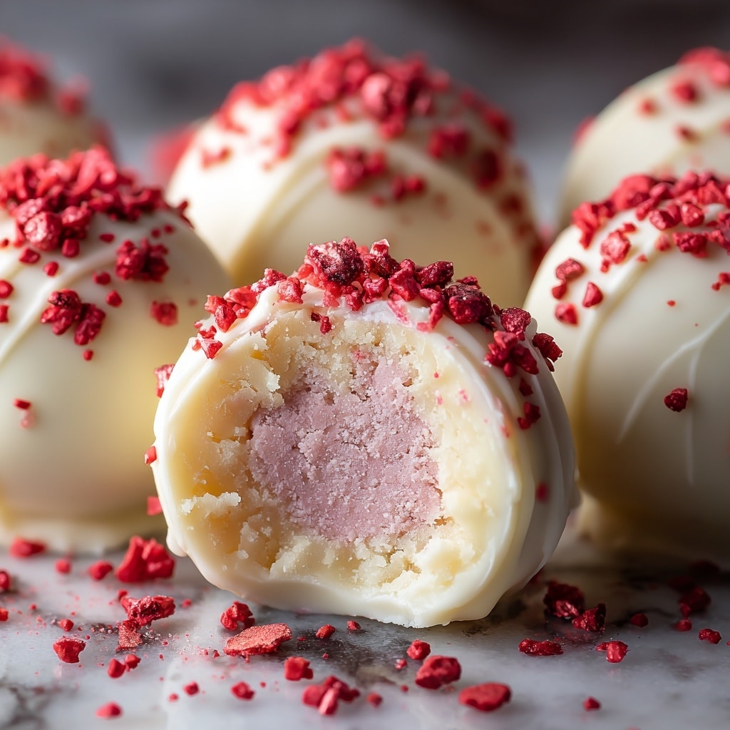 White Chocolate Strawberry Truffles Recipe - Recipe Image
