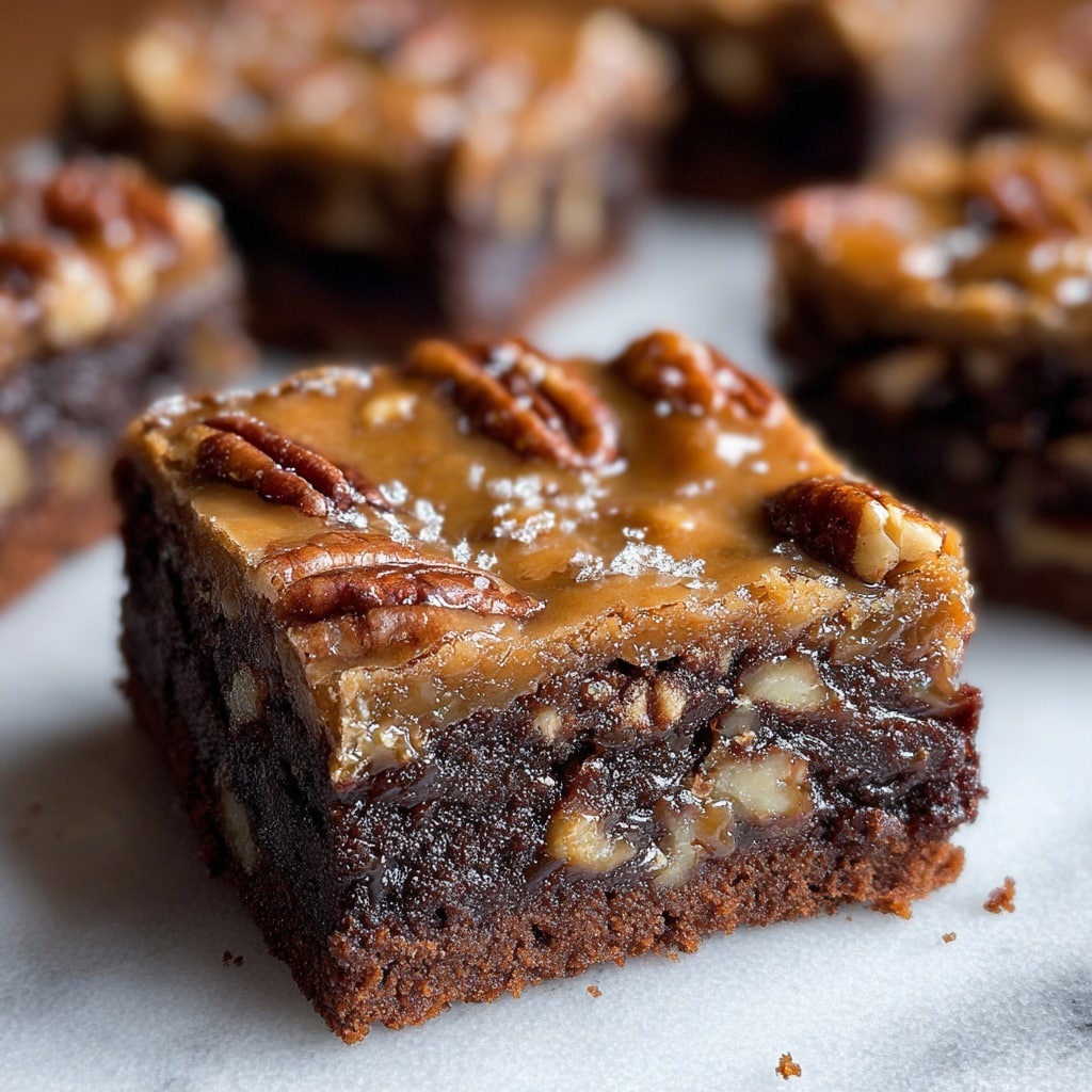 Gooey Pecan Pie Brownies Recipe - Recipe Image