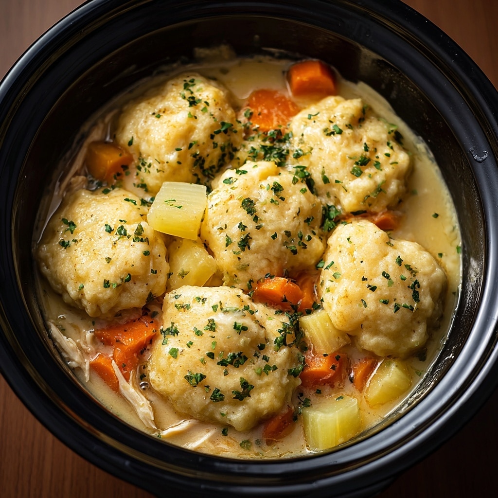 CrockPot Chicken and Dumplings Recipe - Recipe Image