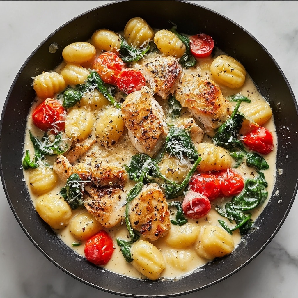 Garlic Chicken Gnocchi Skillet Recipe - Recipe Image