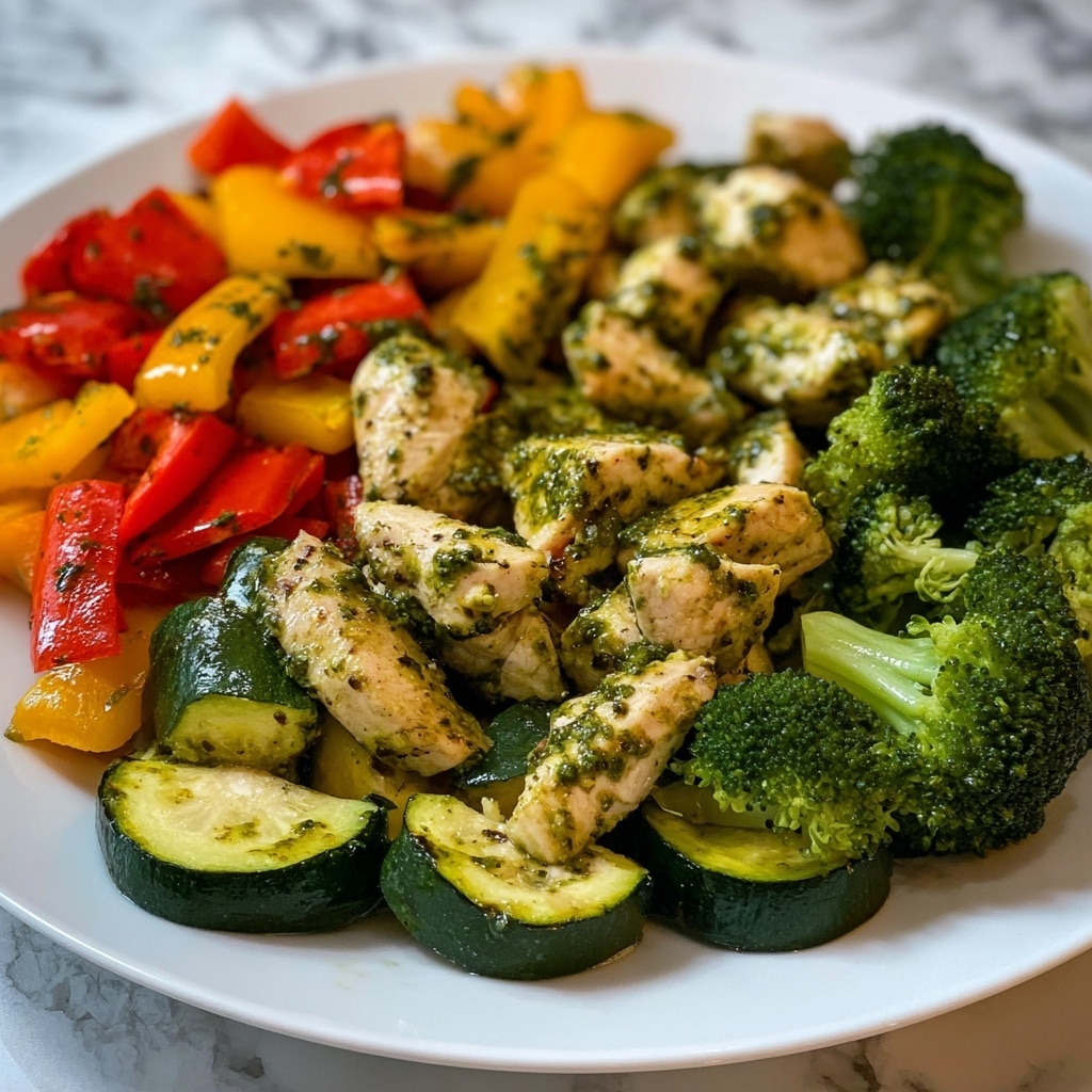 One-Pan Pesto Veggie Chicken: 7 Flavorful Tips for Perfection Recipe - Recipe Image