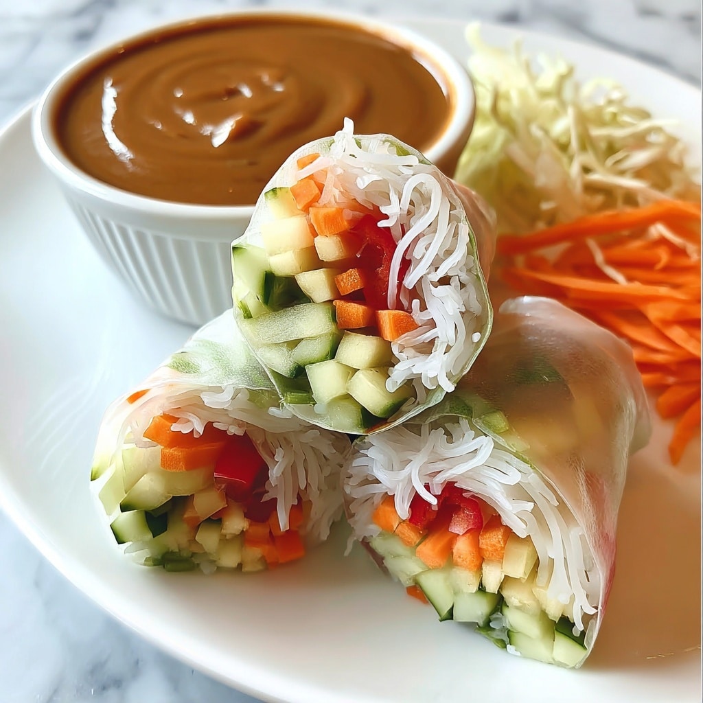 Veggie Spring Rolls with Peanut Sauce: 5 Tasty Secrets Recipe - Recipe Image