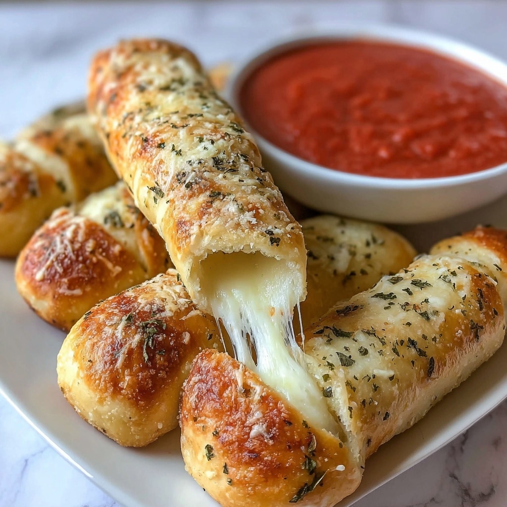Garlic Herb Cheese-Stuffed Breadsticks Recipe - Recipe Image