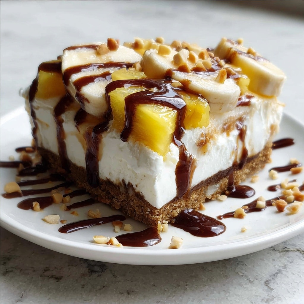 Delightful No Bake Banana Split Cheesecake Recipe - Recipe Image