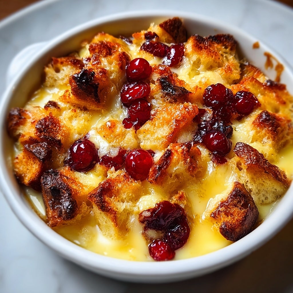 Cranberry Orange Bread Pudding Recipe - Recipe Image