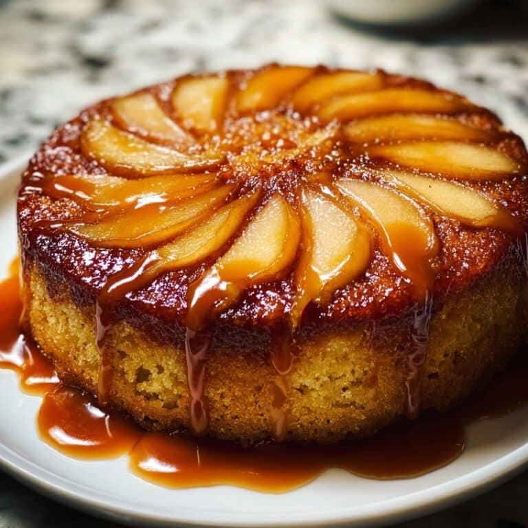 Pear Cinnamon Upside-Down Cake Recipe
