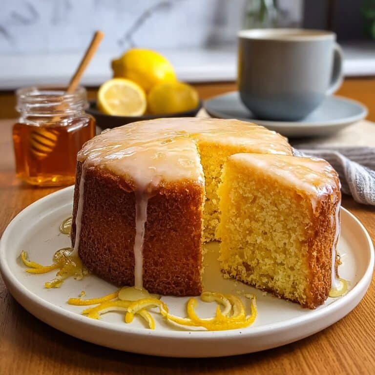 Lemon and Yogurt Semolina Cake with Honey Syrup Recipe