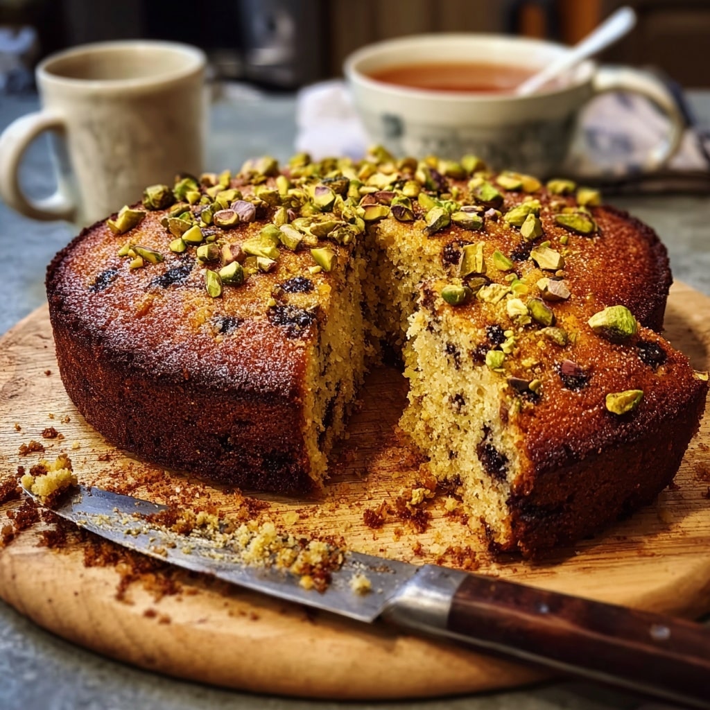 Sticky Mandarin Date Cake with Pistachios Recipe - Recipe Image