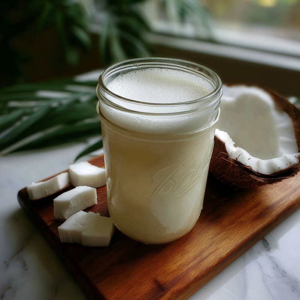 Homemade Coconut Milk Recipe: 7 Steps to Pure Bliss Recipe - Recipe Image